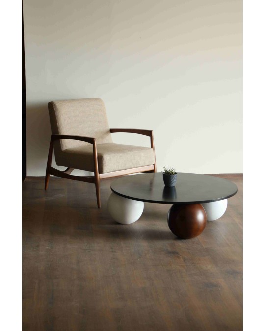 Küre Ahşap Orta Sehpa - S.Yuvarlak & 2B-1C