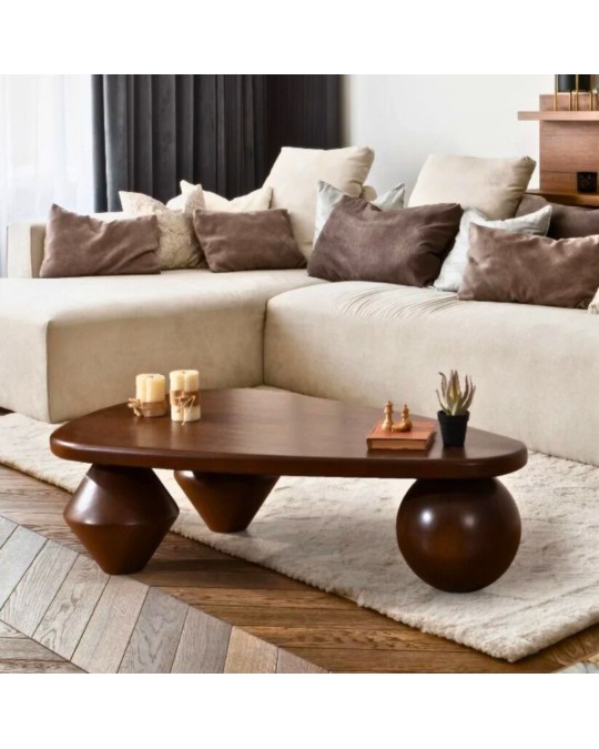 Selly Küre Orta Sehpa - Ceviz