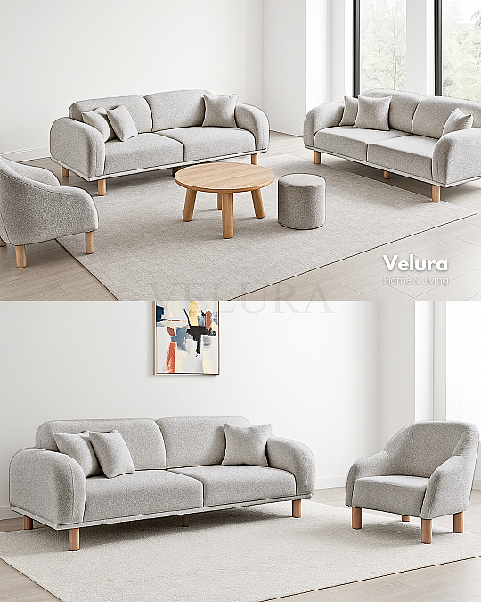 Lara Gri Koltuk Takımı