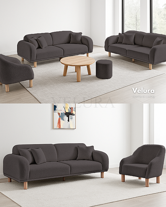 Lara Koyu Gri Koltuk Takımı