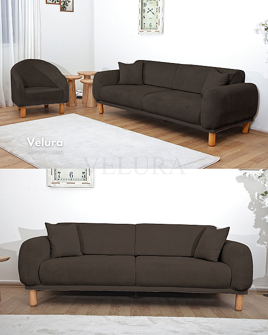 Lara Koyu Ceviz Koltuk Takımı