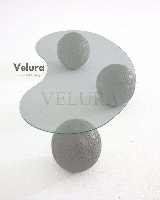 Dragon Orta Sehpa Açık Gri Şeffaf Cam