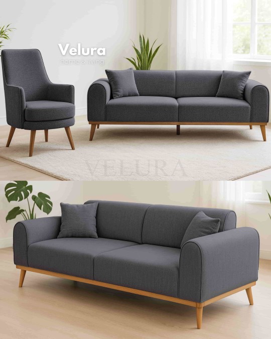 Valo Açık Antrasit Berjer