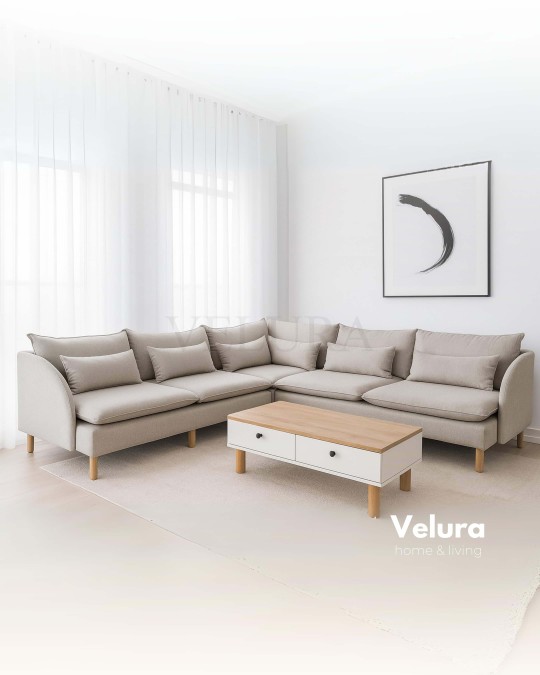 Fox Köşe Takımı - Açık Krem