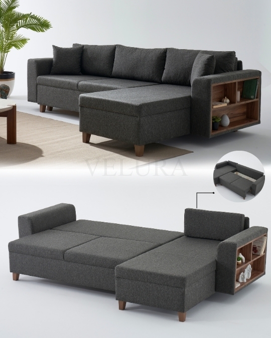 Rengar Köşe Takımı - Açık Latte