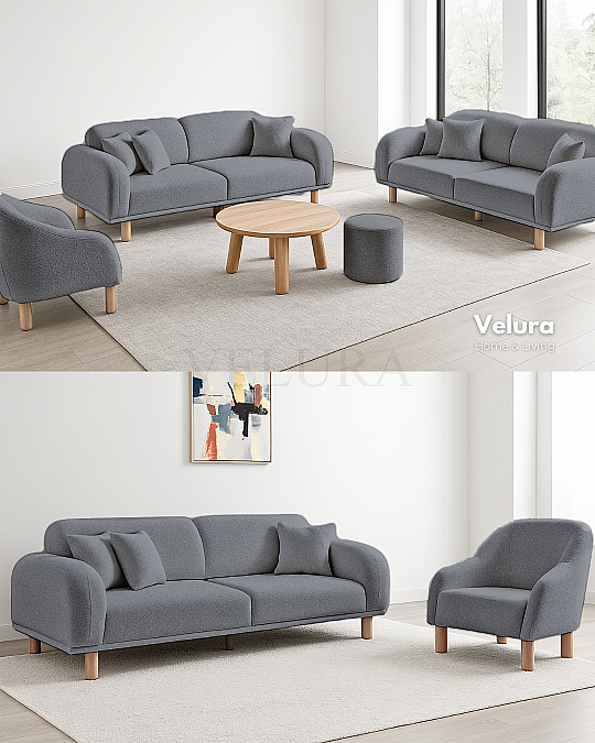 Lara Mavi Koltuk Takımı