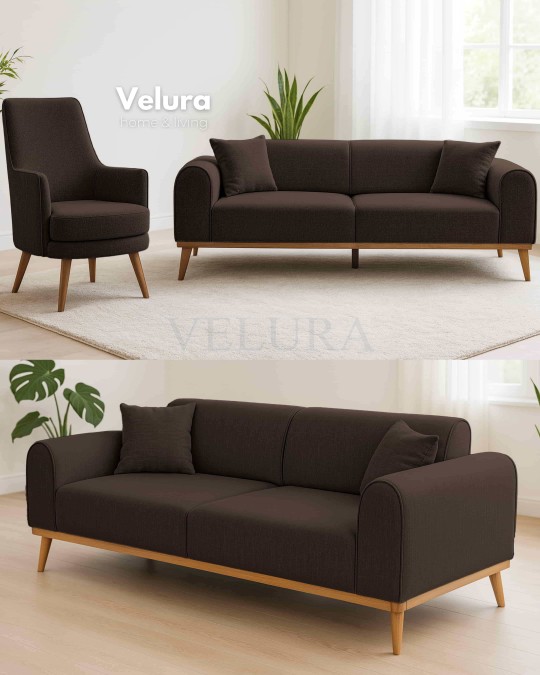 Valo Koyu Kahve Berjer