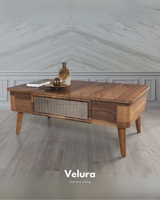 Modern Naturel Ahşap Orta Sehpa Modeli