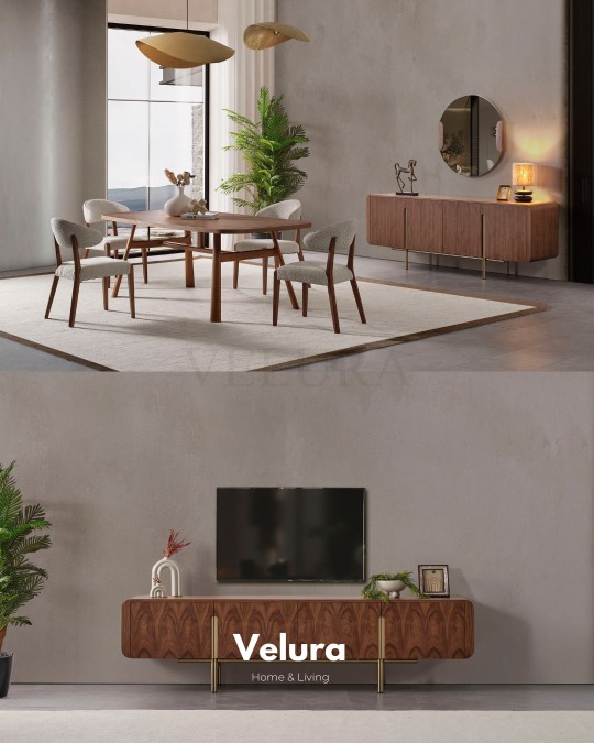 Genova Walnut Yemek Takımı