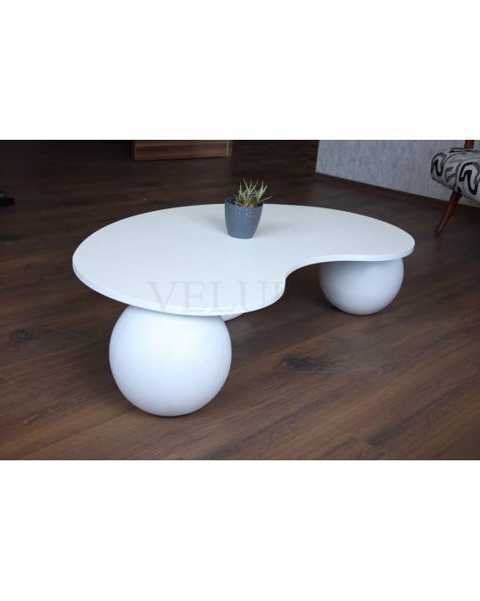 Küre Ahşap Orta Sehpa - Zar & Beyaz