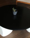 Minimalist Siyah Yuvarlak Orta Sehpa Modeli
