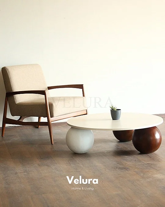 Küre Ahşap Orta Sehpa - B.Yuvarlak & 2C-1B