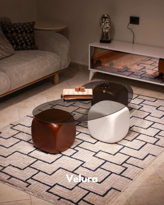 Zarte Sehpa - 2C 1B - Füme Cam