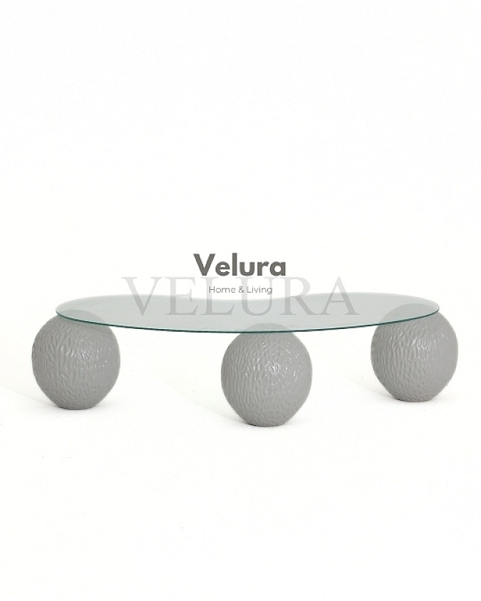 Dragon Orta Sehpa Açık Gri Şeffaf Cam