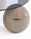 Küre Orta Sehpa - Natural - Yuvarlak - Füme Cam Küre Orta Sehpa - Natural - Yuvarlak - Füme Cam