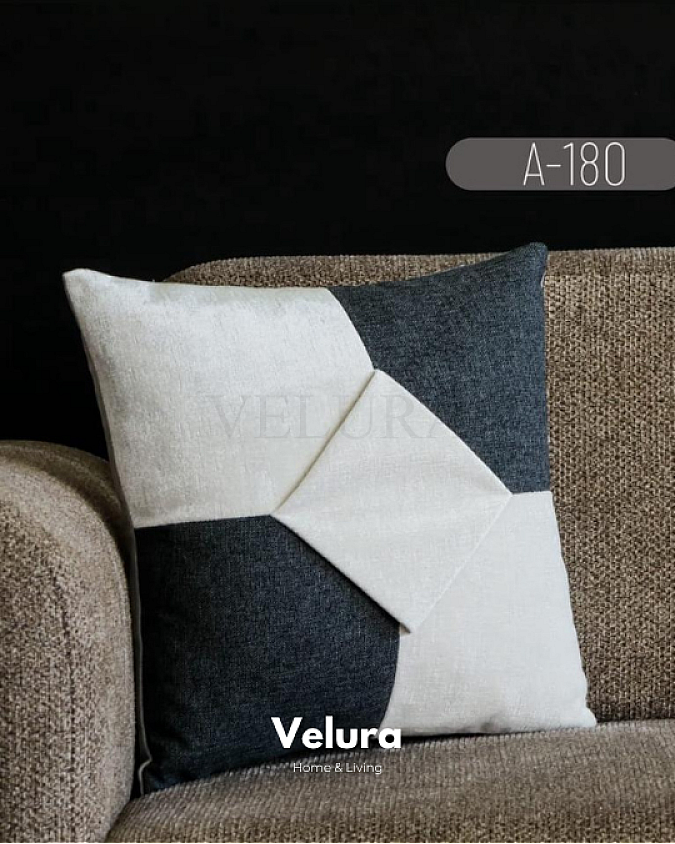 Keten Kumaş ve Nakış İşlemeli Desenli Kırlent - A180