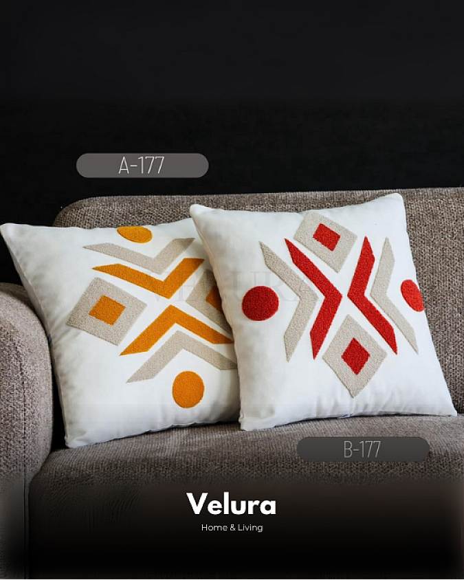 Keten Kumaş ve Nakış İşlemeli Desenli Kırlent - AB177 Keten Kumaş ve Nakış İşlemeli Desenli Kırlent - AB177