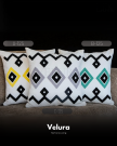 Modern Tarz Geometrik Kırlent Modeli Modern keten kumaş geometrik motifli kırlent