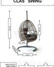 Class Bahçe Salıncağı Kahve Rattan Zebra Minder