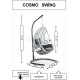 Cosmo Bahçe Salıncağı - Gri Rattan Gri Kumaş Cosmo Bahçe Salıncağı - Gri Rattan Gri Kumaş