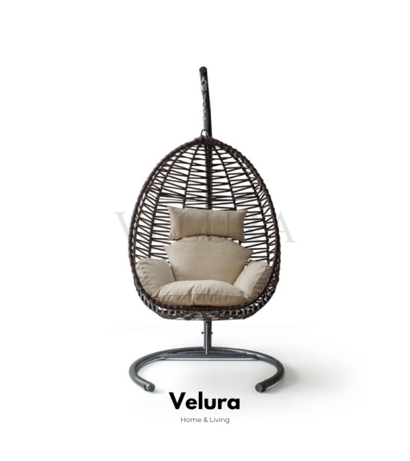 Class Bahçe Salıncağı - Kahve Rattan Krem Minder Class Bahçe Salıncağı - Kahve Rattan Krem Minder