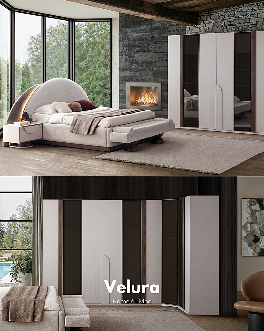 Estella Yatak Odası Takımı - 9 Kapaklı Köşe Dolap