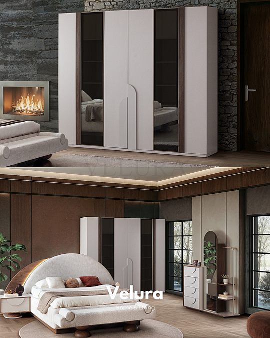 Estella Yatak Odası Takımı - 6 Kapaklı Gardırop