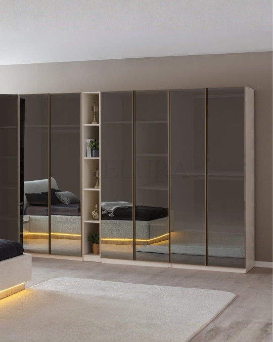 Flora 6 Cam Kapaklı Dolap