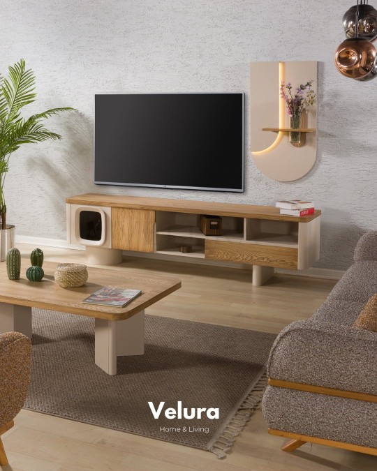 Focus Ahşap Rengi Tv Ünitesi