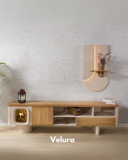 Focus Ahşap Rengi Tv Ünitesi