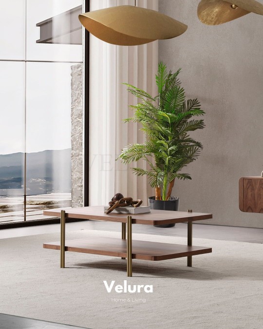 Genova Walnut Orta Sehpa koyu ceviz modern tasarım