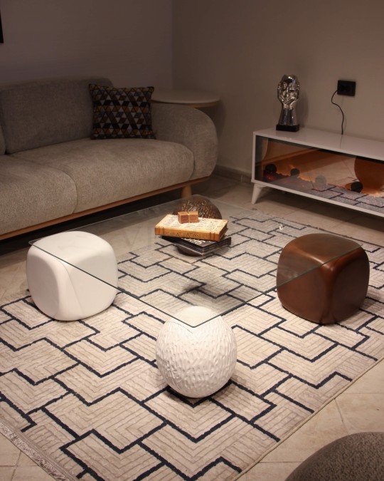 Küre Orta Sehpa - 1DC 1DB & 1CZ 1BZ - Kare- Şeffaf Cam