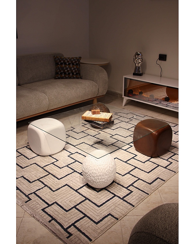 Küre Orta Sehpa - 1DC 1DB & 1CZ 1BZ - Kare- Şeffaf Cam