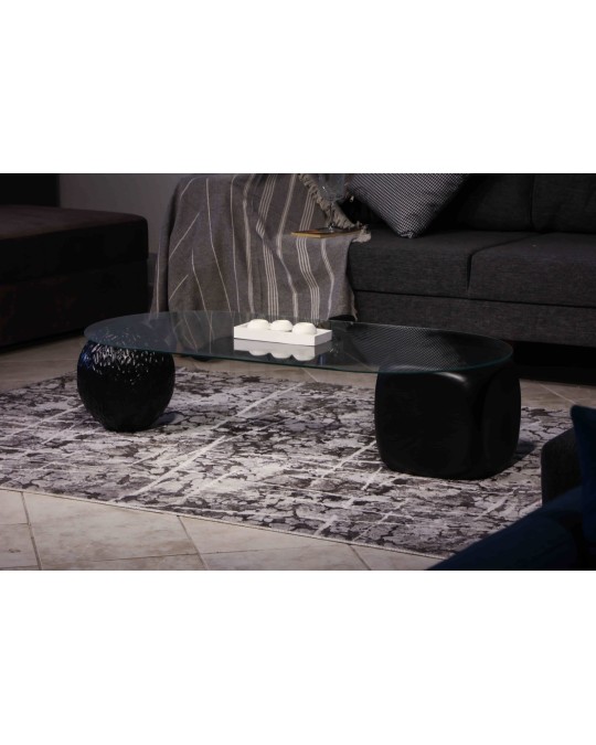 Küre Orta Sehpa – Cam ve MDF tabla seçenekli modern orta sehpa modeli Küre Orta Sehpa – Cam ve MDF tablalı, kaplama ve düz renk alternatifli üç ayaklı sehpa