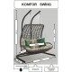 Konfor Bahçe Salıncağı Çift Kişilik - Kahve Rattan Krem Minder Konfor Bahçe Salıncağı Çift Kişilik - Kahve Rattan Krem Minder
