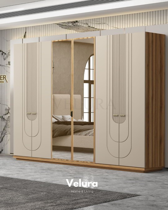 Kelebek 6 Kapılı Dolap