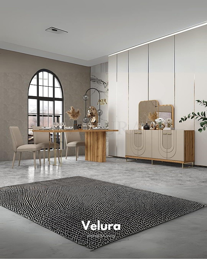 Kelebek Yemek Masası ceviz kumsal