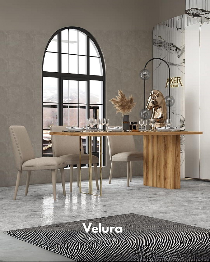 Kelebek Yemek Masası ceviz kumsal