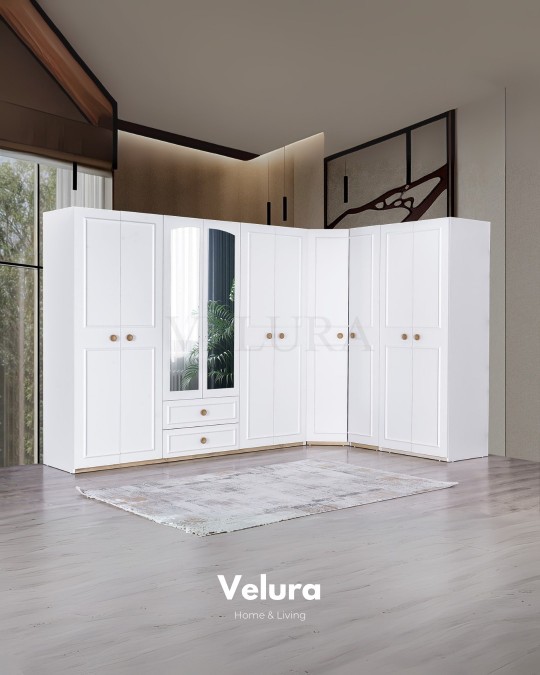 Legna 10 Kapılı Köşe Dolap