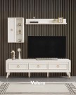 Velura Home Krem Renk TV Ünitesi Ferah görünümlü modern TV ünitesi