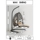 Max Bahçe Salıncağı - Kahve Rattan Zebra Minder Max Bahçe Salıncağı - Kahve Rattan Zebra Minder