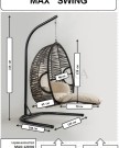 Velura Home gri rattan bahçe salıncağı