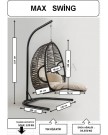 Max Bahçe Salıncağı - Beyaz Rattan Gri Minder Max Bahçe Salıncağı - Beyaz Rattan Gri Minder