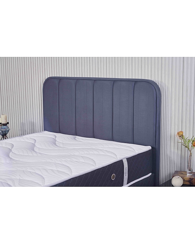 Velura Home Lacivert Baza ve Başlık Seti