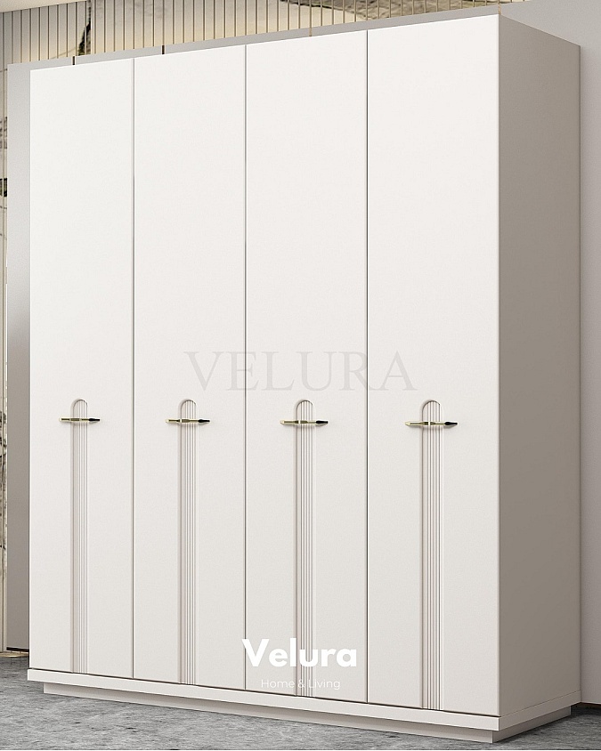 Olimpos 4 Kapılı Dolap – Velura Home Olimpos 4 Kapılı Dolap beyaz renk sade modern tasarım