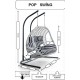 Pop Bahçe Salıncağı Çift Kişilik - Gri Rattan Gri Minder Pop Bahçe Salıncağı Çift Kişilik - Gri Rattan Gri Minder