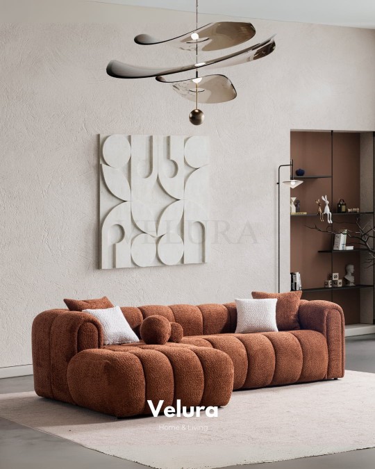 Puffy Köşe Takımı - Kiremit