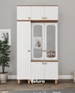 Velura Home Rana portmanto 119x229x44 cm ölçülerinde Rana 8 Kapılı Portmanto beyaz renk yerden yüksek modern tasarım
