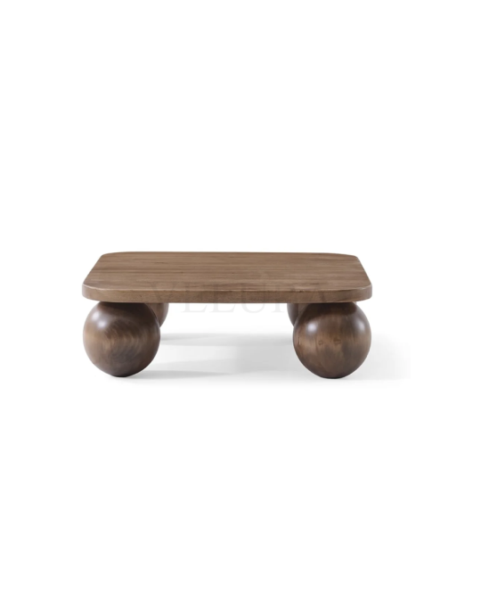 Küre Orta Sehpa - 4 Ceviz Top - Kare- Ceviz Mdf Küre Orta Sehpa - 4 Ceviz Top - Kare- Ceviz Mdf