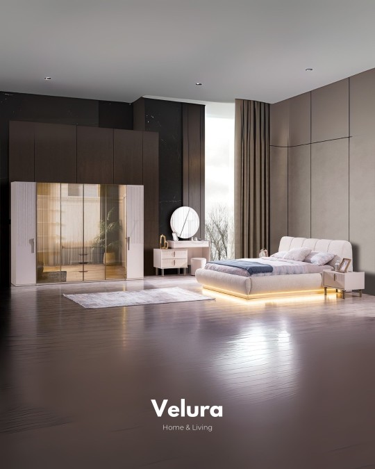 Tress Yatak Odası Takımı - V2 - 6 Kapaklı Gardırop